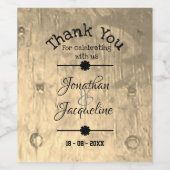 「パーソナライズされたありがとうご祝ざいました」 ワインラベル (シングルラベル)