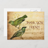 パーソナライズされたありがとうはがき ポストカード (正面/裏面)