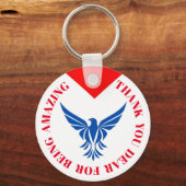 パーソナライズされたありがとうキーチェーン – 名前をカスタムするプレゼント キーホルダー (裏面)