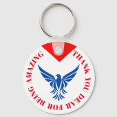 パーソナライズされたありがとうキーチェーン – 名前をカスタムするプレゼント キーホルダー (裏面)