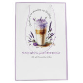 パーソナライズされたありがとうコーヒー誕生日 ミディアムペーパーバッグ (正面)