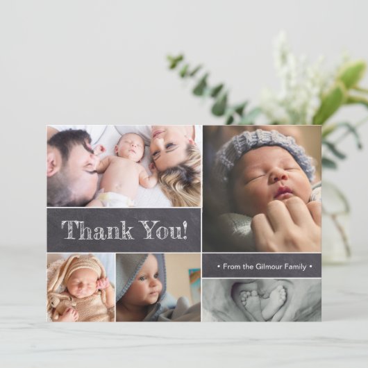 パーソナライズされたありがとうベビー誕生発表 案内状 (スタンド正面)