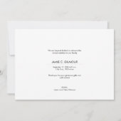 パーソナライズされたありがとうベビー誕生発表 案内状 (裏面)