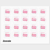 パーソナライズされたありがとう結婚式の引き出物シール スクエアシール (シート)