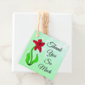 パーソナライズされたありがとう花セージ緑のギフト フェイバータグ (インサイチュ)