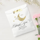 パーソナライズされたありがとう赤ちゃんシャワームーン&スターズFa フェイバーバッグ (封をした状態)