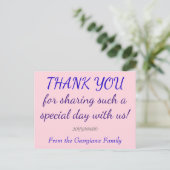 「パーソナライズされたありがとう」はがき ポストカード (スタンド正面)