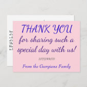 「パーソナライズされたありがとう」はがき ポストカード (正面/裏面)