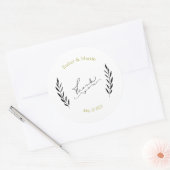 パーソナライズされたありがとう ラウンドシール (封筒)