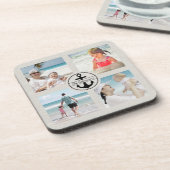 パーソナライズされたいかり写真コラージュ コースター (左側)