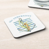 パーソナライズされたいかり沿岸テーマ コースター (左側)