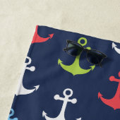 パーソナライズされたいかり航海の名前をカスタムする ビーチタオル (インサイチュ)