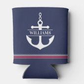 パーソナライズされたいかり航海の 缶クーラー (裏面)