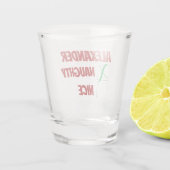 パーソナライズされたいけなや素敵なクリスマス ショットグラス (裏面)