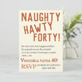 パーソナライズされたいけな40歳おもしろいの誕生日 招待状 (スタンド正面)