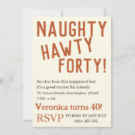 パーソナライズされたいけな40歳おもしろいの誕生日 招待状