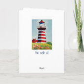 パーソナライズされたおじいちゃんの誕生日 |テーマ航海の化 カード (裏面)