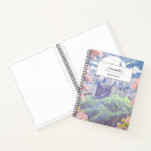 パーソナライズされたおとぎの城のイラスト帳 パステル水彩 ノートブック (内部)