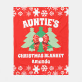 パーソナライズされたおばあちゃんのクリスマスプレゼント フリースブランケット (正面)