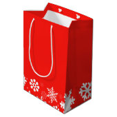 パーソナライズされたおばあちゃんのクリスマスプレゼント ミディアムペーパーバッグ (裏面アングル)