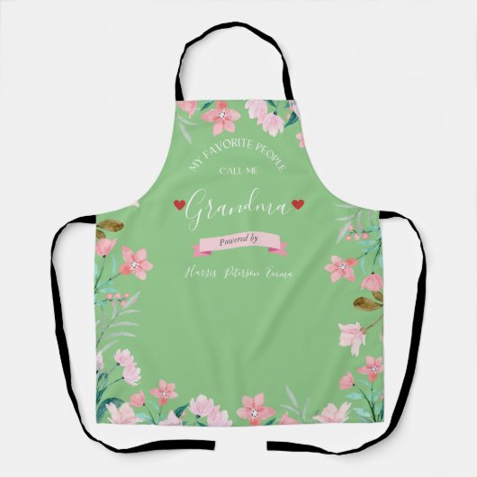 パーソナライズされたおばあちゃんの名前のエプロン エプロン (正面)