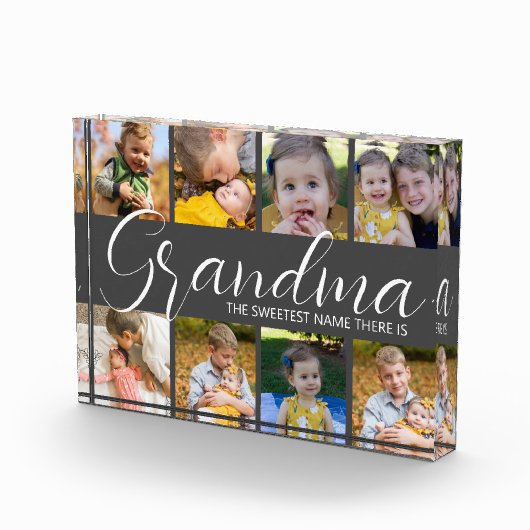 パーソナライズされたおばあちゃん一番甘い名前があるPh フォトブロック (右)