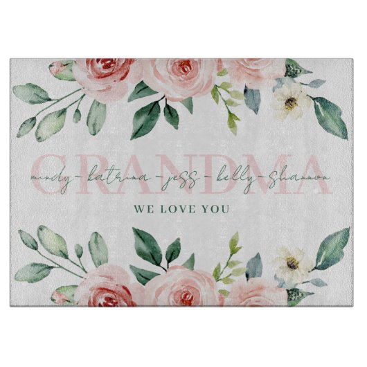 パーソナライズされたおばあちゃん板 カッティングボード (正面)