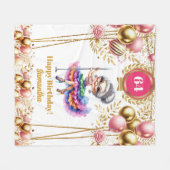 パーソナライズされたおばあちゃん毛布おもしろい誕生日 フリースブランケット (正面(横))