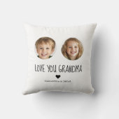 パーソナライズされたおばあちゃん | カスタム孫顔 クッション (裏面)