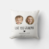 パーソナライズされたおばあちゃん | カスタム孫顔 クッション (正面)