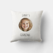 パーソナライズされたおばあちゃん | カスタム孫顔 クッション (裏面)