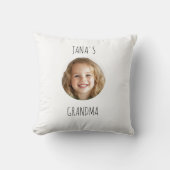 パーソナライズされたおばあちゃん | カスタム孫顔 クッション (正面)