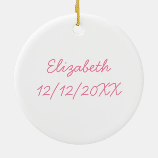 パーソナライズされたおばあちゃん セラミックオーナメント (裏面)