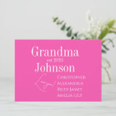 パーソナライズされたおばあちゃん ピンク シーズンカード (スタンド正面)