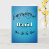 パーソナライズされたおめでとうございます最高の! カード (黄色い花)