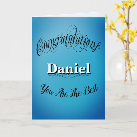 パーソナライズされたおめでとうございます最高の! カード (黄色い花)