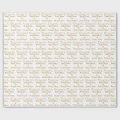 パーソナライズされたおめでとう名！ on Luxor金ゴールド結婚 ラッピングペーパー (フラット)