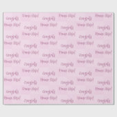 パーソナライズされたおめでとう灰色がかったピンク、ライトマウーブ ラッピングペーパー (フラット)