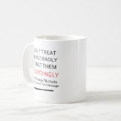 パーソナライズされたおもしろいおもしろい引用文皮肉タイポグラフィ コーヒーマグカップ (正面左)