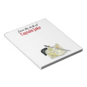 パーソナライズされたおもしろいおもしろい海賊地図カスタムかわいい ノートパッド (アングル)