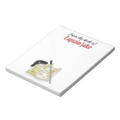 パーソナライズされたおもしろいおもしろい海賊地図カスタムかわいい ノートパッド (回転)