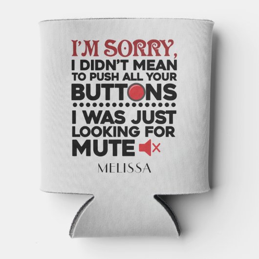 パーソナライズされたおもしろいことわざ誕生日 缶クーラー (正面)