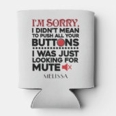 パーソナライズされたおもしろいことわざ誕生日 缶クーラー (裏面)