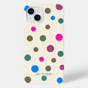 パーソナライズされたおもしろいエレガントカラフル円 iPhone 15 MINIケース