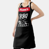 パーソナライズされたおもしろいカスタムシェフ名おもしろいBBQ エプロン (インサイチュ)