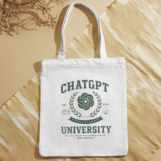 パーソナライズされたおもしろいカスタムChatGPT卒業 トートバッグ