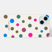 パーソナライズされたおもしろいカラフルサークル、ラズベリーバラ Case-Mate iPhoneケース (裏面 (横))