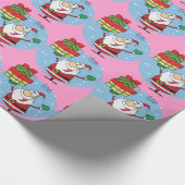 パーソナライズされたおもしろいクリスマスアイディア漫画 ラッピングペーパー (角)