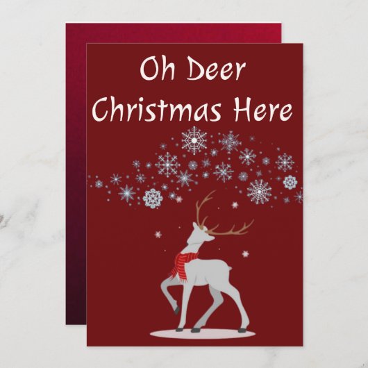 パーソナライズされたおもしろいクリスマスカード シーズンカード (正面/裏面)
