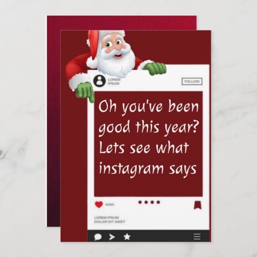 パーソナライズされたおもしろいクリスマスカード シーズンカード (正面/裏面)